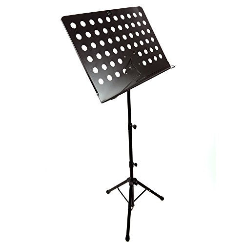 RockJam Adjustable Sheet Music Stand for Books & Tablets | Height adjustable folding music stand for sheet music, songbooks and tablets, portable for home, school and rehearsal
