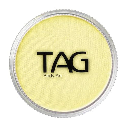 TAG Professional Face and Body Paint, Pastel Yellow 32gm, non toxic, hypoallergenic, easy to wash off, ideal for Kids Parties, Halloween, Cosplay and Events