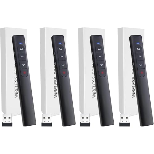 (4 Units) Wireless PowerPoint Presentation Clicker with Red Laser - style: 4 Units