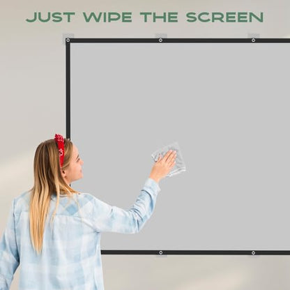 AAJK 120in Outdoor ALR Projector Screen Portable Anti-Crease Movie Screen - size: 120in pro