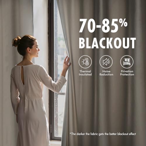 MIULEE Beige Velvet Curtains 84 Inch Long 2 Panels, W40 x L84 | Luxury Super Soft, Thermal Insulated, Room Darkening Drapes, Rod Pocket Design, Window Curtains for Bedroom Living Room - color: Beige, size: 40"W x 84"L (Pack of 2)
