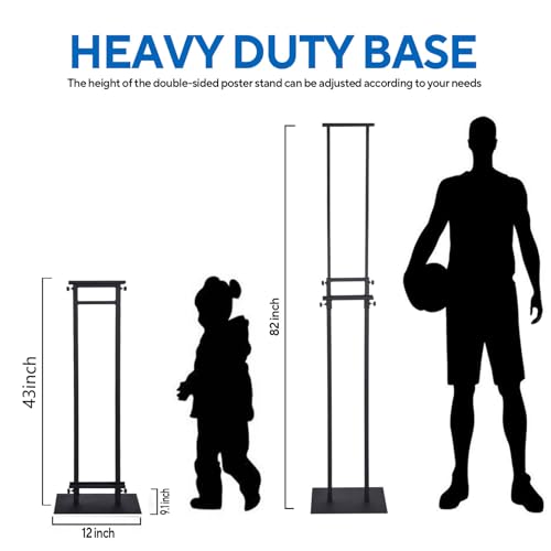 USCNC 1 Pack Floor Poster Board Stand, Double-Sided for Board & Foam Sign | Display Stand, Poster Holder - size: 1 Pack Poster Stand