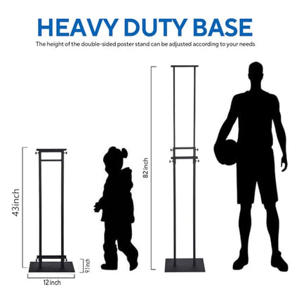 USCNC 1 Pack Floor Poster Board Stand, Double-Sided for Board & Foam Sign | Display Stand, Poster Holder - size: 1 Pack Poster Stand
