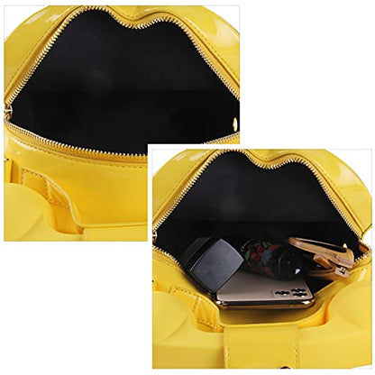 SUKUTU Telephone Shaped Purse Shoulder Crossbody Tote Bags Women Retro Phone Top-Handle Handbags for Girls - color: Yellow