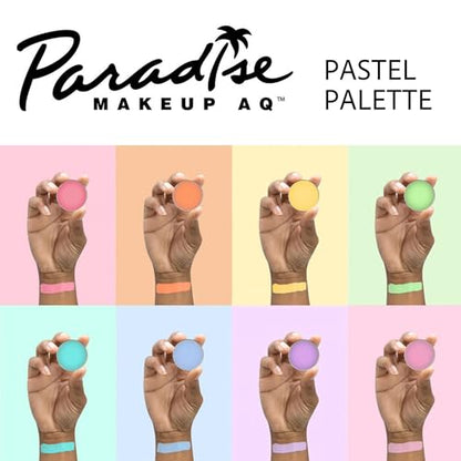 Mehron Makeup Paradise AQ - PASTEL PALETTE, Water-Activated Face Paint | 8 Color Professional Face & Body Paint Makeup for Cosplay, Theater, & Halloween. Vegan, Cruelty-Free, & Made in USA. - color: Magnetic Palette - Pastel