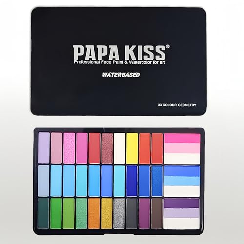 39-Color Face & Body Paint Set - Athena Palette Large-Capacity Deep Pan Design Top Choice for Halloween Costume Parties Special Effects Artistic Stage Makeup