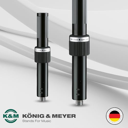 K&M Konig & Meyer Distance Rod Ring Lock | PA Speaker Stand with Expanding Mandrel | Easy to Set Up DJ Subwoofer Stand Made of Steel | Black Vibration Free Distance Rod | 0.63kg