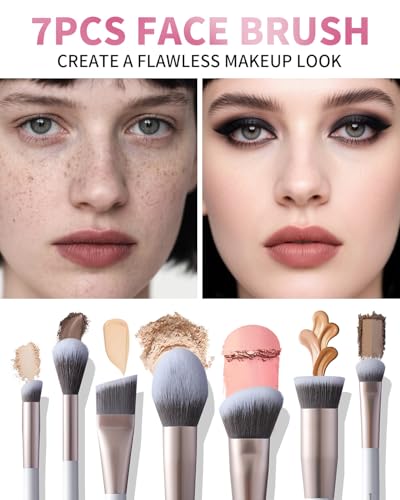 EIGSHOW Makeup Brushes Set, 15Pcs Professional Make Up Brush with Silver Ion Bristles for Foundation Powder Blush Highlighter Concealer Eyeshadow Eyeliner, Travel Gift Set (Champaign Gold) - color: Champaign Gold