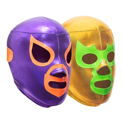 Kids Lucha Libre Wrestling Masks (Youth 2Pack) | Authentic Mexican Luchador Wrestling Masks for Children | Pro-Fit with Adjustable Rear Laces | Made in Mexico | Perfect for Boys & Girls