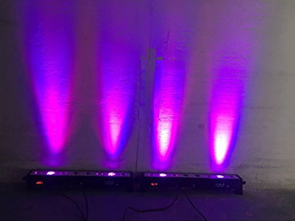 LED Par bar wall wash Stage Light,SENLAN 8pcsX3W RGB 3-in-1 LED and Full Aluminum House of 7 Modes DMX512 for Disco/Party/Theater