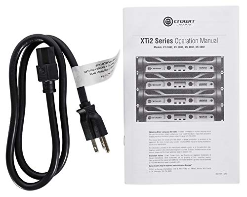 Crown XTi1002 Two-channel, 1400-Watt at 4Ω Bridged, 500-Watt at 4Ω Dual, Professional Power Amplifier. Black and Gray - size: 500-Watts