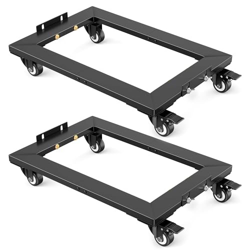 IMAYCC Furniture Dolly with Wheels 1200LBS × 2Pack Furniture Movers with Lifttable Baffles & Brakes, Reinforced Steel Frame & All-Terrain Wheels for Appliance Dolly - size: 2 Pack