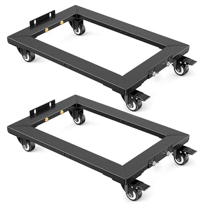 IMAYCC Furniture Dolly with Wheels 1200LBS × 2Pack Furniture Movers with Lifttable Baffles & Brakes, Reinforced Steel Frame & All-Terrain Wheels for Appliance Dolly - size: 2 Pack