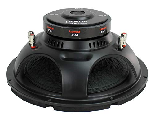Pyle 12" Car Audio Speaker Subwoofer - 1600W High Power Bass Surround Sound Stereo Subwoofer Speaker System, Non-Press Paper Cone, 90 dB, 40 Ohm, 60 oz Magnet, 2'' 4 Layer Voice Coil, Black - PLPW12D