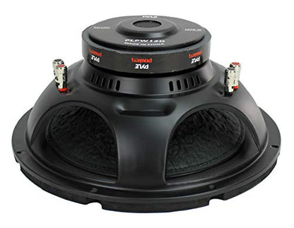 Pyle 12" Car Audio Speaker Subwoofer - 1600W High Power Bass Surround Sound Stereo Subwoofer Speaker System, Non-Press Paper Cone, 90 dB, 40 Ohm, 60 oz Magnet, 2'' 4 Layer Voice Coil, Black - PLPW12D