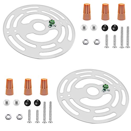 ECUDIS 4 Inches Diameter Universal Light Fixture Crossbar, 2 Sets