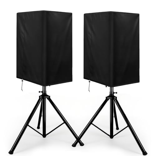 15 in Outdoor Speaker Covers UV Protection PA/DJ Speaker Covers for Powered Speaker Mounted on Stand Oxford Fabric Speaker Protective Covers for Waterproof Dustproof (30 * 19 * 20")