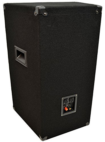 Harmony Audio 15 Inch 2-Way Passive PA Speaker Wall Mount Speakon Cable | 900 Watt Venue Series DJ Cabinet, Space-Saving Bracket Design, 15 Ft Lead Included, Bar Restaurant Church Sound, HA-V15P