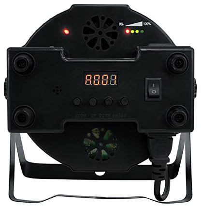 Rockville Battery Par 6RF Black RGBWA, UV Wireless DMX LED Wash Light | 15-Hour Rechargeable Battery, RF Remote Included, 6x6W LEDs, Sound Activated, Strobe, Dimmer, XLR DMX In/Out, Dual Bracket - color: Black