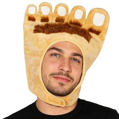 Bigfoot Hat Monster Sasquatch Foot Costume Funny Hat for Halloween | Funny Bigfoot Hat Sasquatch Monster Foot Costume Hat for Gag Gifts Weird Stuff Halloween Parties