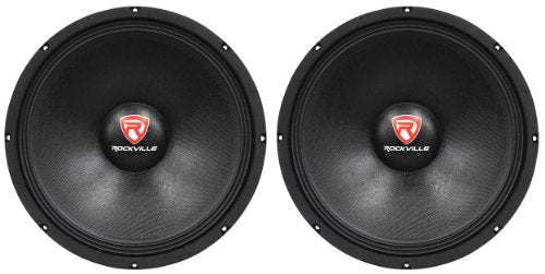 Rockville RVP15W8 15" Raw DJ Subwoofer, 51 Oz Magnet, 8 Ohm, 2-Pack | 1000W Peak, 500W RMS, 2.5" CCAW Voice Coil, Paper Composite Cone, Steel Basket, 100dB Sensitivity, Banana Plug Terminals