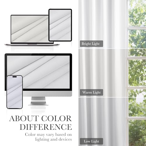 PONY DANCE 100% Blackout Cutains 90 inch Length 2 Panels Set, W52 x L90 - color: White, size: 52"W x 90"L (Pack of 2)
