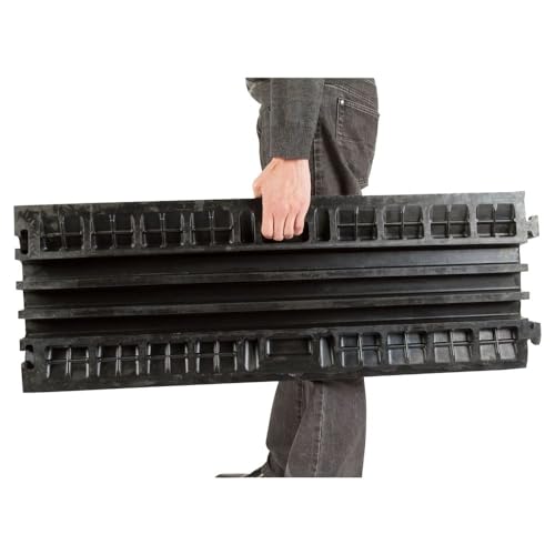 Drop Over Cable Protector, 3-Channel, 1.375" OD, 2,000 lb/Axle, Guardian | Cord cover, easy set up, lay over wires, drive-over ramp - size: 3-Channel
