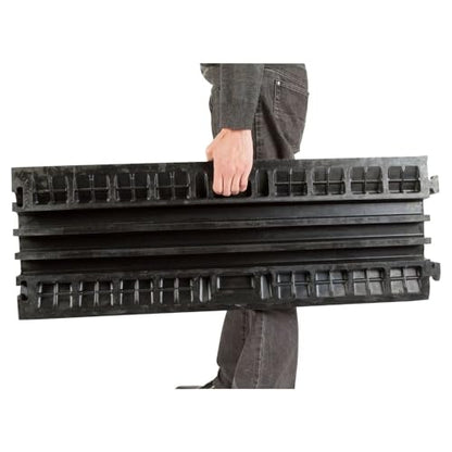 Drop Over Cable Protector, 3-Channel, 1.375" OD, 2,000 lb/Axle, Guardian | Cord cover, easy set up, lay over wires, drive-over ramp - size: 3-Channel