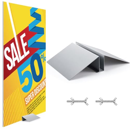 Blulu 1 Pcs Metal Floor Sign Holder Fits 12" Wide Sign Board up to 72" Tall - size: 12"