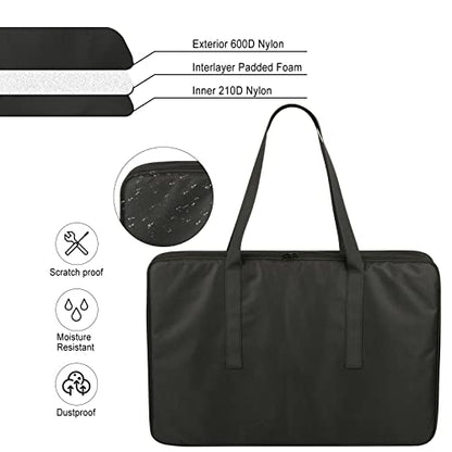 Sheet Music Stand Carrying Case for Music Sheet Clip and Tripod Nylon Storage Bag Music Sheet Stand Holder Protective Case Bag for Orchestras, Choirs, 23.22'' x 15.35'' x 2.95‘’