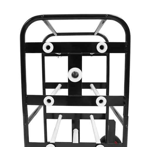 Wire Spool Holder Cart, Portable Wire Rack Dispenser with Wheel, 10 | Rods, 15X17X31" Display & Storage for Electrical Industrial & Retail Use - color: Black