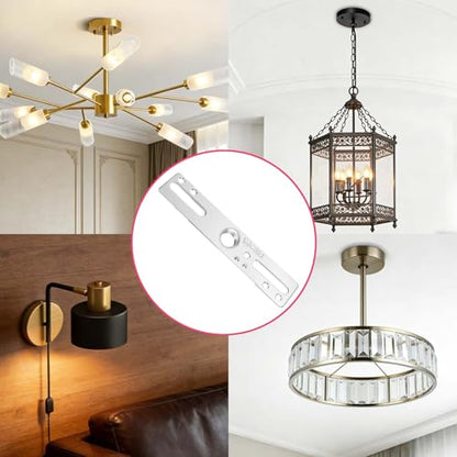 KC&KST Ceiling Light Fixture Mounting Bracket Kit, 4 inch Universal Lamp Crossbar Hardware Set for Chandelier, Pendant Lights, Wall Sconces, Heavy Duty, Easy Installation (Style 1-4PC) - style: Style 1-4PC