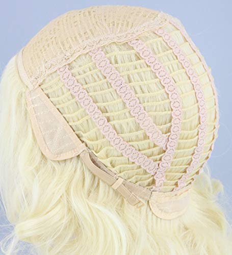 Topcosplay Women Hair Wigs Blonde Wig Short Curly Halloween Costume Cosplay Wig Deep Wave - color: Blonde
