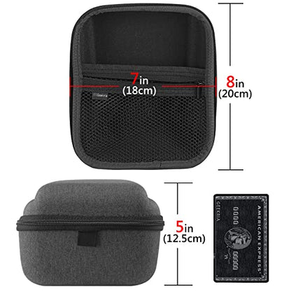 GEEKRIA for Creators Microphone Case Compatible with Razer Seiren X, Seiren Emote Hard Shell Mic Carrying Case, Travel Protective Bag with Cable Storage (Grey)
