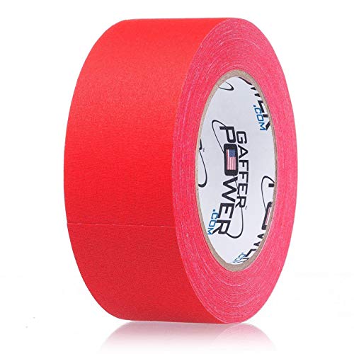 Line Marking Tape Bundle - Premium Grade Gaffers Tape, Made in America. Fluorescent Yellow and Red Rolls to Mark Your Floors with Bright Colors. Removes Easily Without Leaving Residue.