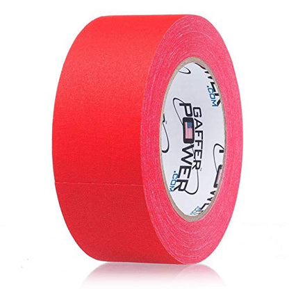 Line Marking Tape Bundle - Premium Grade Gaffers Tape, Made in America. Fluorescent Yellow and Red Rolls to Mark Your Floors with Bright Colors. Removes Easily Without Leaving Residue.