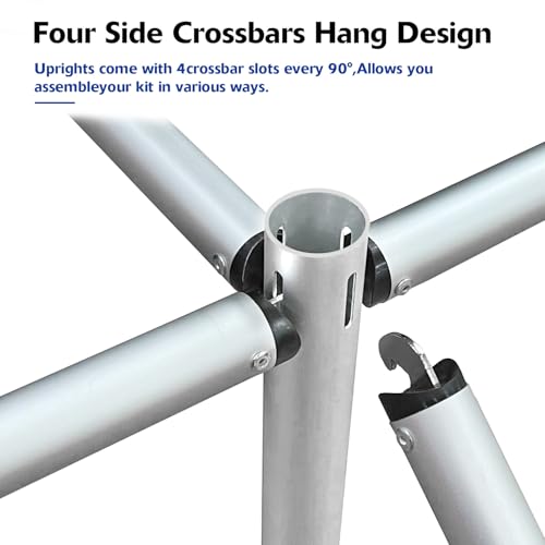 Hecis Heavy Duty Backdrop Stand,12x12ft Double Crossbar Pipe and Drape Stand, arch backdrop stand, Back Drop Stand for Party Event, Trade Shows & Wedding Decor