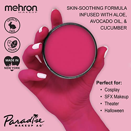 Mehron Makeup Paradise AQ - DARK PINK, Water-Activated Face & Body Paint - color: Dark Pink, size: 1.4 Ounce