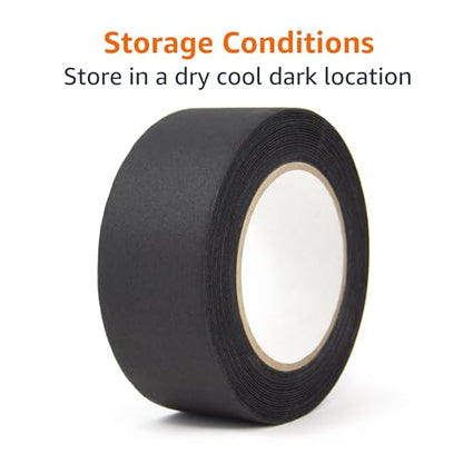 Amazon Basics No Residue, Non-Reflective Gaffers Tape for Photography, 2 inch x 90 feet, Black (Pack of 2) - color: Black, size: 2" x 90' (Pack of 2)