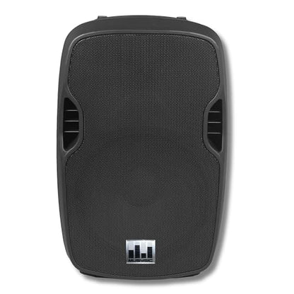 MUSYSIC 15 Inch Passive PA Speaker - 1200W Peak Power Professional | DJ Loudspeaker with Titanium Driver, ABS Cabinet, Flyable & Stand Mountable for Live Sound, Church, Events & Mores - size: 15 Inch 1200W