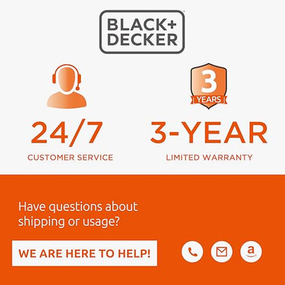 BLACK+DECKER 50 Ft. Retractable Extension Cord Reel, 4 Outlets | 14 AWG SJTW cable, easy handle rewind, multi-plug design, heavy-duty build - size: 50-Feet