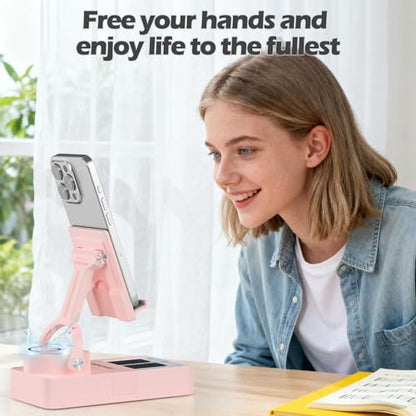 JTEMAN Cell Phone Stand with Bluetooth Speaker and Charging Stand,Piano Keys Design,Music Lovers & Teacher Gifts,Birthday Gifts for Men Women Dad Mom,Cool Tech Gadgets-Pink - color: Pink