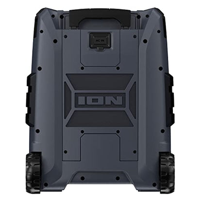 ION Block Rocker XL 220W Bluetooth Outdoor Speaker with Wheels | Water Resistant, Radio, Karaoke Mic, USB Charging, Stereo Linking, Bass Boost and App Control, for Parties and Outdoor Events - style: 220W water-resistant