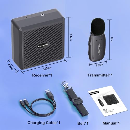 Wireless Lavalier Microphone with Voice Amplifier for Teachers | Bluetooth Speaker with Lapel Mic, Charging Portable Mini Mics, 2.4G Clip Microphones System for Tour Guides Fitness Meetings - color: K5-B
