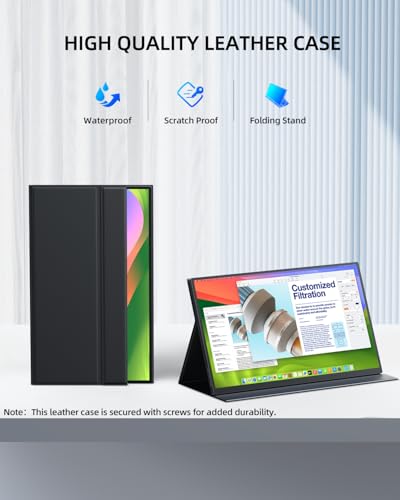 UPERFECT Portable Monitor, 18.5" 120Hz 1080P Laptop Gaming Display | 125% sRGB, HDR, FreeSync, 350 Nits Brightness, VESA Support, Stand Included, USB-C & Mini HDMI Screen for Gaming & Travel - size: 18.5"