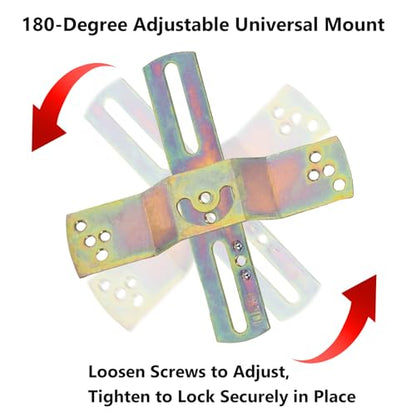 KC&KST 4Pack Light Fixture Mounting Brackets, Adjustable Mounting Plates for 4" Junction Box, Crossbar Set for Wall Light, Ceiling Light, Chandelier, Pendant (Style 2-Color zinc-4PC) - style: Style 2-Color zinc-4PC