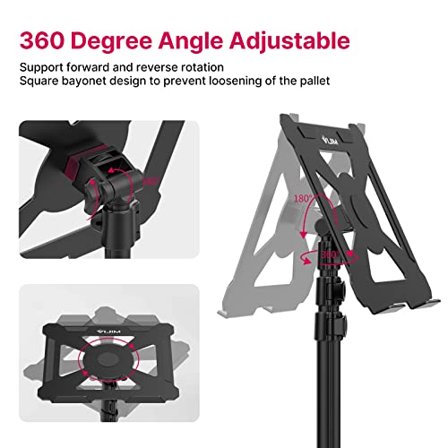 ULANZI Projector Tripod Stand, 23.6"-59" Laptop Tripod for Studio DJ Racks | DJ Racks Holder Mount with 360° Horizontal, Adjustable Height, Capacity 6.6lb for Outdoor Movies Home Office