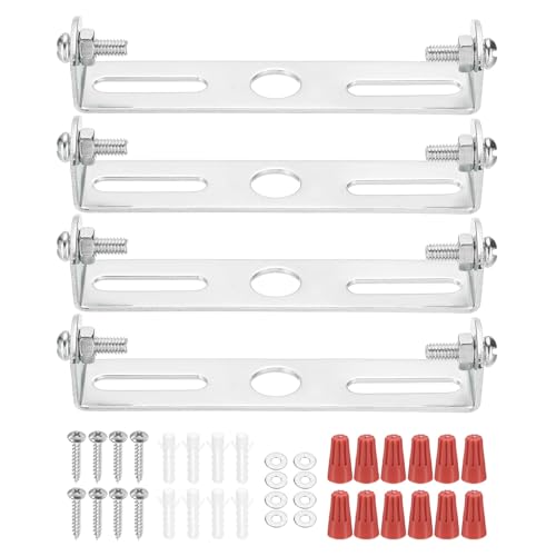 4 Set 85mm 3.35" Universal Light Fixture Mounting Bracket Kit - size: 85mm (3.34")