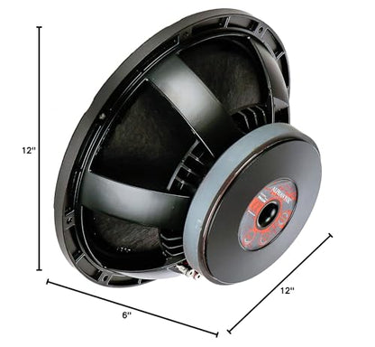 Alphasonik 12" Flagship Series 1000 Watts Raw Sub Woofer Speaker Cast Aluminum Basket Driver for Pro Audio PA DJ Cabinets Replacement Subwoofer with High Power Extremely Clear and Loud - FW1232 - style: 12" 1,000 Watts
