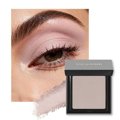 UCANBE Misty Mauve Single Eyeshadow Palette, Neutral Matte Mini Eye Shadow Powder, Highly Pigmented Professional Long-Lasting Waterproof Makeup Pallet - color: 21 Misty Mauve Gray